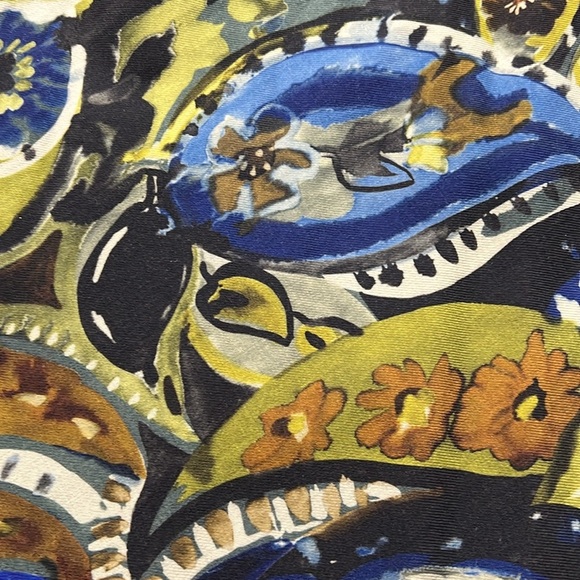 Lafayette 148 Susie Printed Skirt Green Blue - Picture 7 of 7